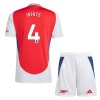 Officiële Voetbalshirt + Korte Broek Arsenal Ben White 4 Thuis 2024-25 - Kids